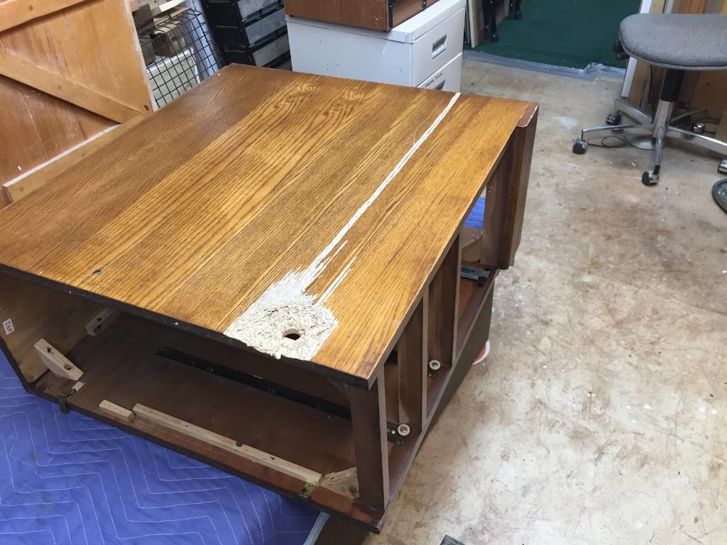 destroyed cabinet